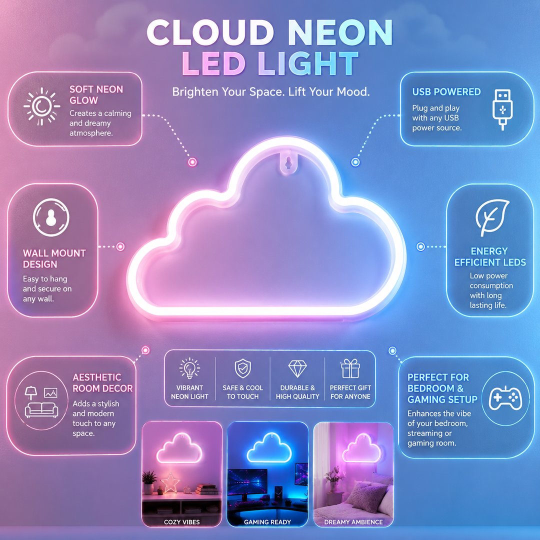 Cloud Neon LED Light - Image 4
