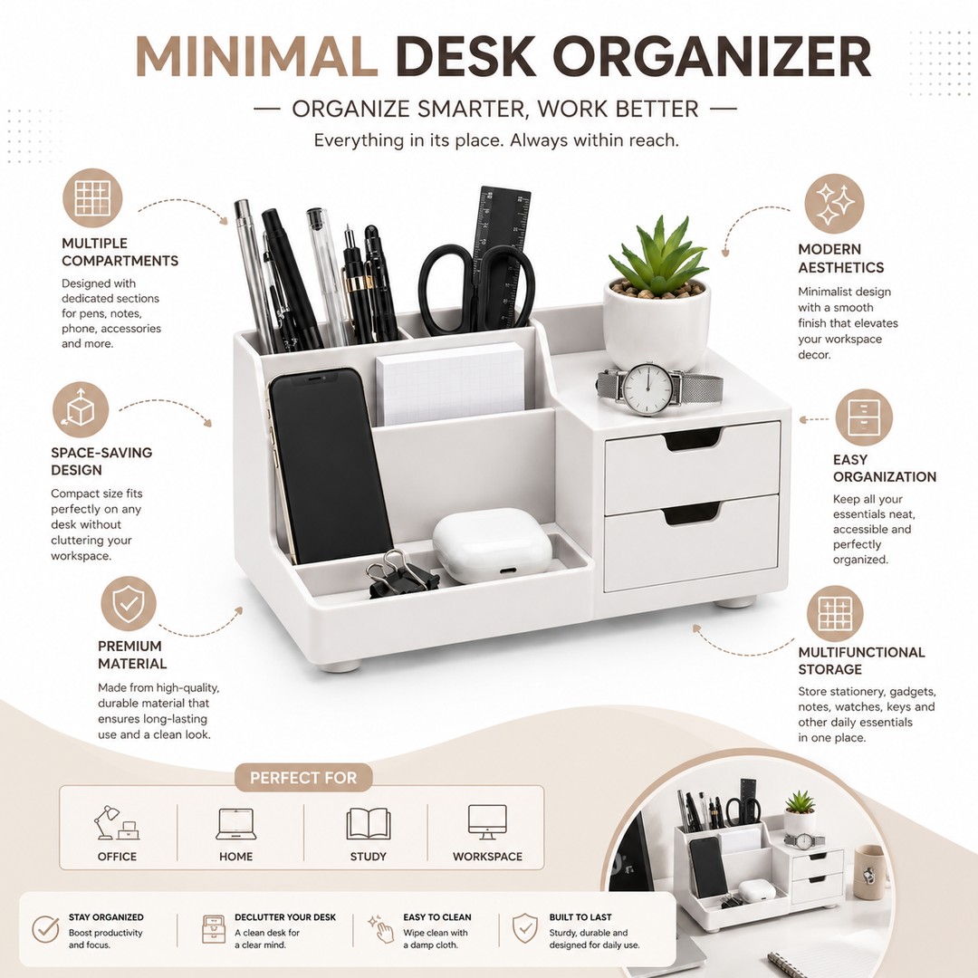 Minimal Desk Organizer - Image 3