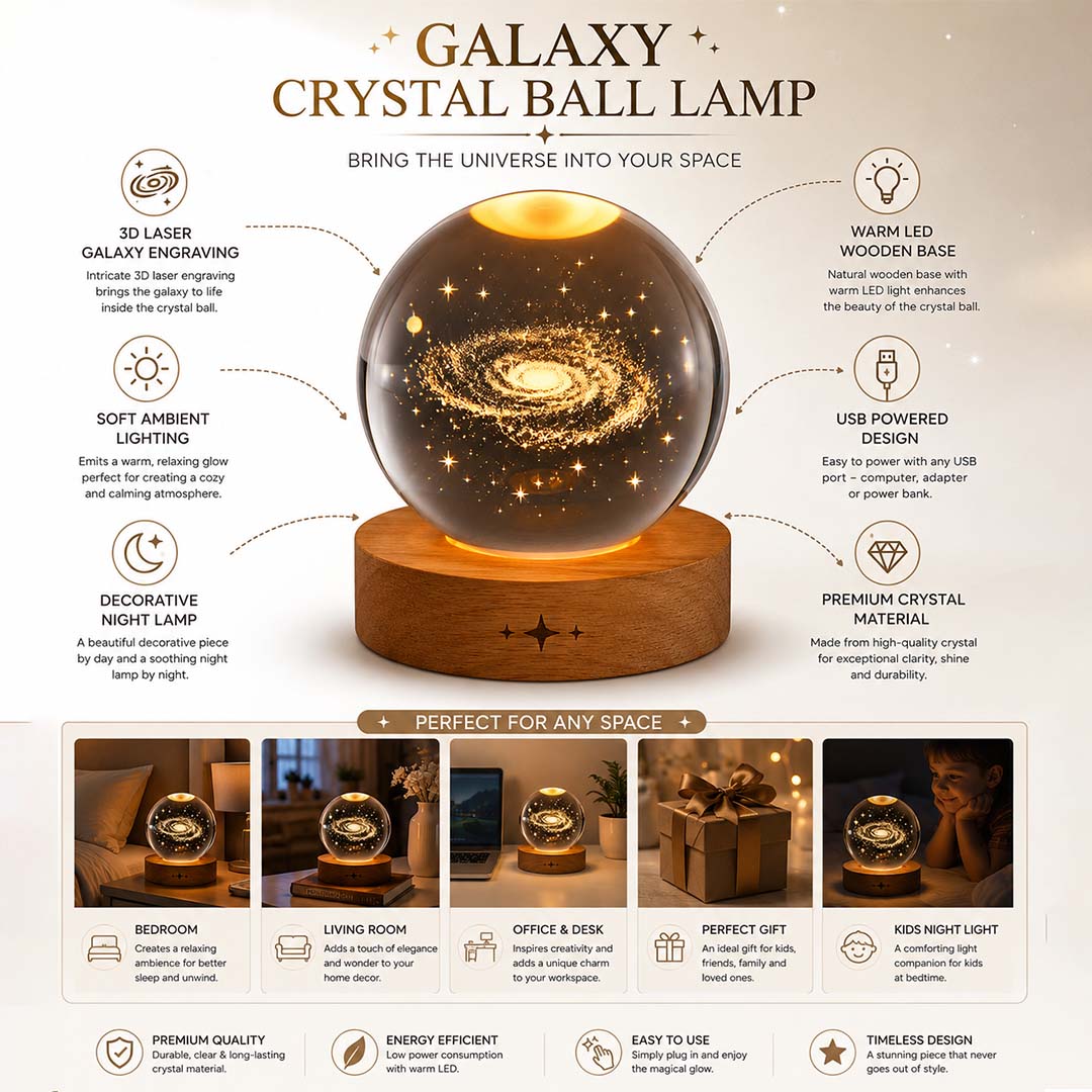 Galaxy Crystal Ball Lamp - Image 4